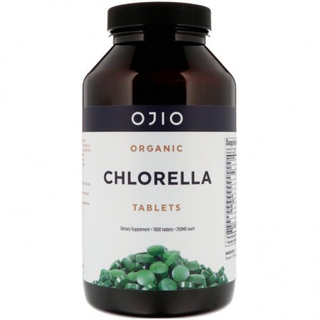 Ojio, 유기농 클로렐라 정제, 250mg, 1000정