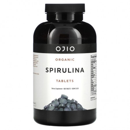 Ojio, 유기농 스피룰리나, 500mg, 500정