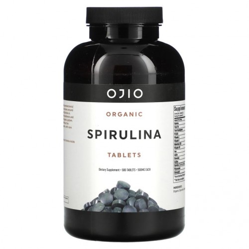 Ojio, 유기농 스피룰리나, 500mg, 500정