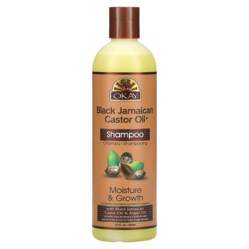 Okay Pure Naturals, Black Jamaican Castor Oil, 샴푸, 355ml(12fl oz)