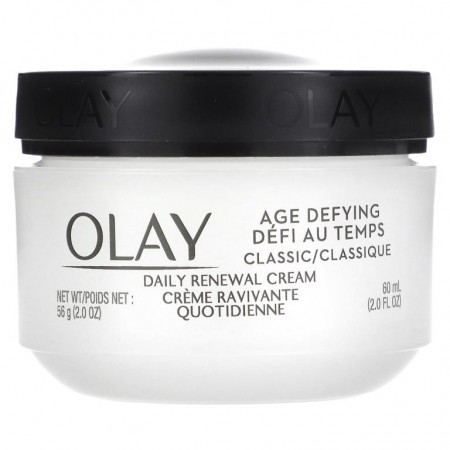 Olay, 에이지 디파잉, 클래식, 데일리 리뉴얼 크림, 2fl oz(60ml)