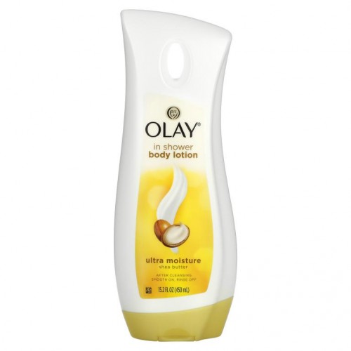 Olay, 인샤워 바디 로션, 울트라 모이스처 시어 버터, 15.2fl oz(450ml)