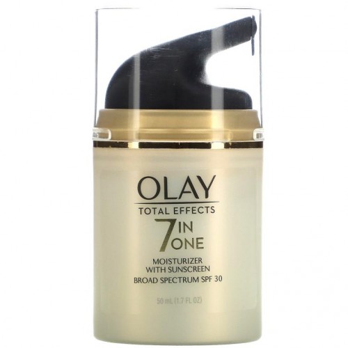 Olay, 토탈 이펙트, 자외선 차단제 포함 7-in-1 모이스처라이저, SPF 30, 50ml(1.7fl oz)