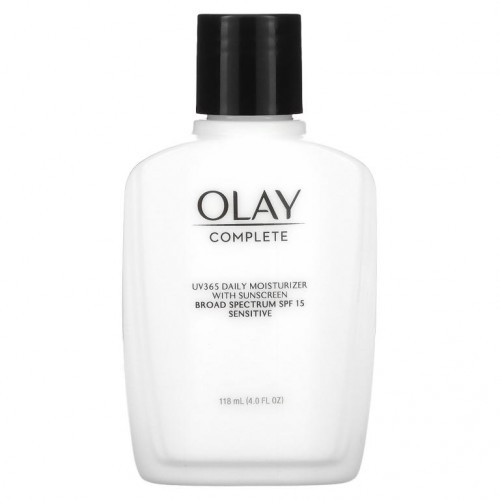 Olay, Complete, UV365 데일리 모이스처라이저, 자외선 차단제 함유, SPF 15, 민감성, 118ml(4.0fl oz)