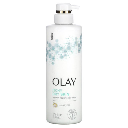 Olay, Instant Relief Body Wash, Itchy Dry Skin, 17.9 fl oz (530 ml)