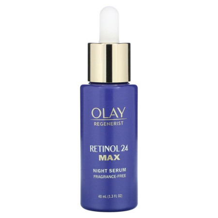 Olay, Regenerist, Retinol 24, Night Serum, Fragrance-Free, 1.3 fl oz (40 ml)