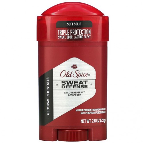 Old Spice, Sweat Defense 땀 억제 데오드란트, Soft Solid, Stronger Swagger, 2.6 oz (73 g)