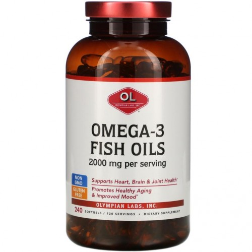 Olympian Labs, 오메가3 피쉬 오일, 1,000mg, 소프트젤 240정