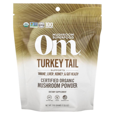 Om Mushrooms, 구름버섯, 유기농 인증 버섯 분말, 200g(7.05oz)