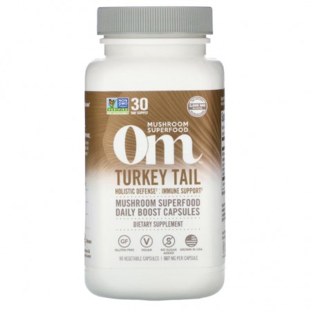Om Mushrooms, 구름버섯, 667mg, 베지 캡슐 90정
