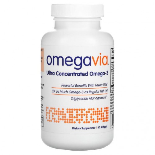 OmegaVia, 고농축 오메가3, 소프트젤 60정