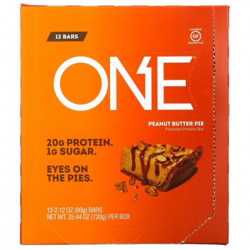 One Brands, ONE Bar, 피넛 버터 컵, 바 12개입, 각 60g(2.12oz)