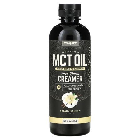 Onnit, 유화 MCT 오일, 비유제품 크리머, 크리미 바닐라, 473ml(16fl oz)