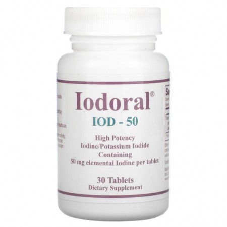 Optimox, Iodoral, IOD-50, 50mg, 30정