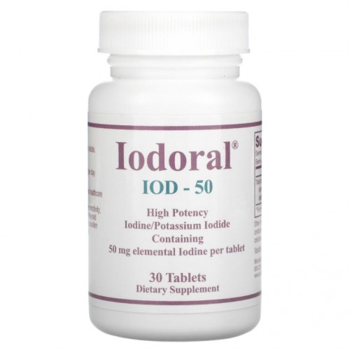 Optimox, Iodoral, IOD-50, 50mg, 30정