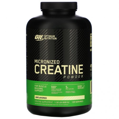 Optimum Nutrition, 미분화 크레아틴 파우더, 무향, 1.32 lb (600 g)