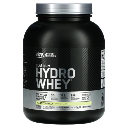 Optimum Nutrition, 플래티넘 하이드로 웨이, 벨로서티 바닐라, 1.59 kg(3.5 lbs)