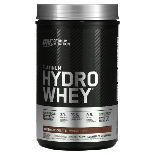 Optimum Nutrition, 플래티넘 하이드로 웨이, 터보 초콜릿, 795 g(1.75 lbs)