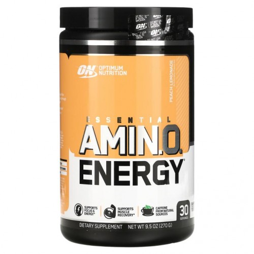 Optimum Nutrition, 필수 아미노산 에너지, 복숭아 레모네이드, 9.5oz(270g)