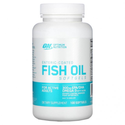Optimum Nutrition, 장용 코팅 피쉬 오일, 소프트젤 100정