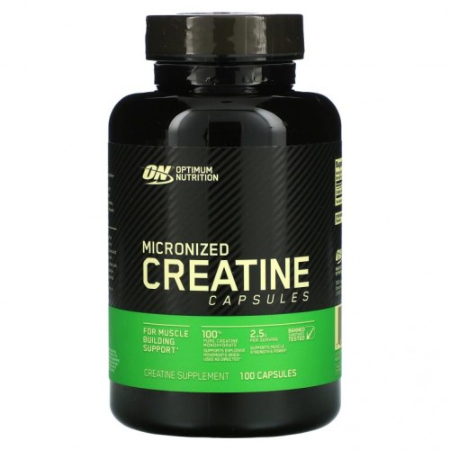 Optimum Nutrition, 미분화 크레아틴 캡슐, 2.5g, 캡슐 100정