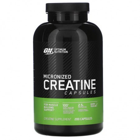 Optimum Nutrition, 미분화 크레아틴 캡슐, 2.5g, 캡슐 200정