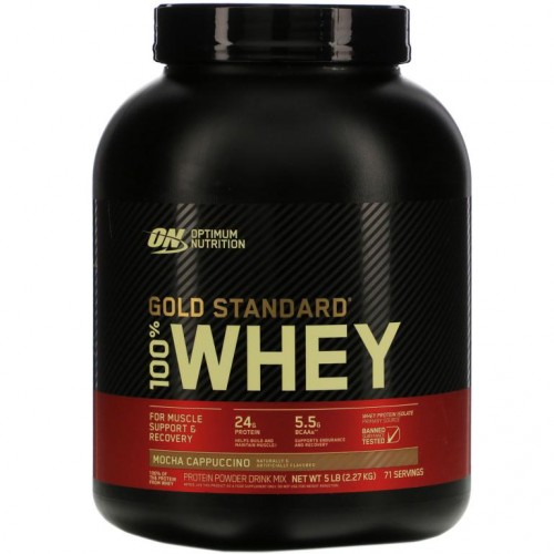Optimum Nutrition, 골드 스탠다드 100% 유청, 모카 카푸치노, 2.27kg(5lb)