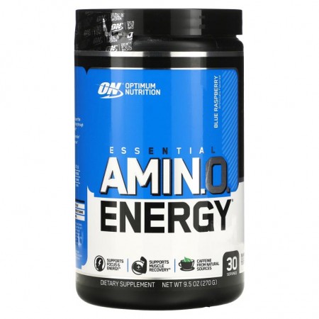 Optimum Nutrition, ESSENTIAL AMIN.O. ENERGY, 블루 라즈베리, 270g(9.5oz)