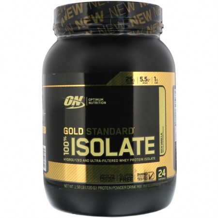 Optimum Nutrition, Gold Standard 100% 분리유청, 리치 바닐라 맛, 720g(1.58lb)