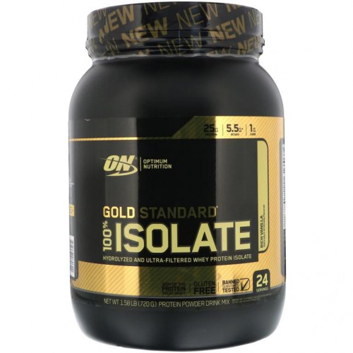 Optimum Nutrition, Gold Standard 100% 분리유청, 리치 바닐라 맛, 720g(1.58lb)