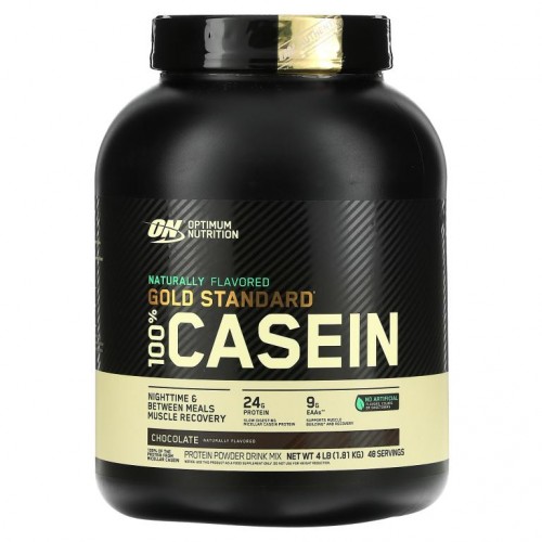 Optimum Nutrition, Gold Standard 100% Casein, 천연 향, 초콜릿 크림, 1.81kg(4lbs)
