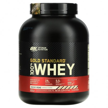 Optimum Nutrition, Gold Standard 100% Whey, 로키 로드 맛, 2.27kg(5lb)