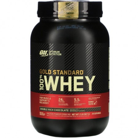 Optimum Nutrition, Gold Standard 100% Whey, 더블 리치 초콜릿, 907g(2lb)