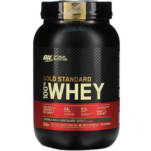 Optimum Nutrition, Gold Standard 100% Whey, 더블 리치 초콜릿, 907g(2lb)