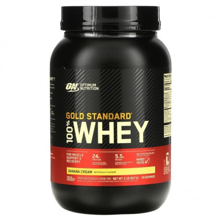 Optimum Nutrition, Gold Standard 100% Whey, 바나나 크림, 907g(2lbs)
