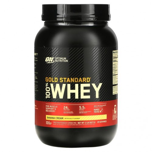 Optimum Nutrition, Gold Standard 100% Whey, 바나나 크림, 907g(2lbs)