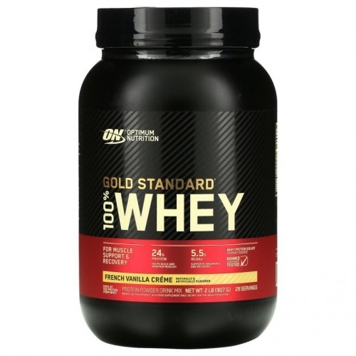 Optimum Nutrition, Gold Standard 100% Whey, 프렌치 바닐라 크림, 909g(2lbs)
