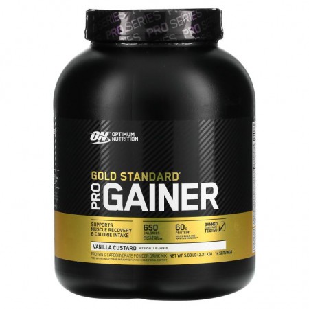 Optimum Nutrition, 골드 스탠다드 Pro Gainer, 바닐라 커스터드, 2.31kg(5.09lb)
