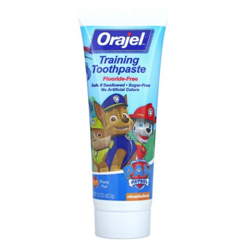 Orajel, 파우 패트롤 훈련 치약, 불소 무함유, 재미있는 과일 맛, 1.5 oz (42.5 g)