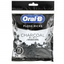 Oral-B, 일회용 치실, 차콜 민트, 치실 75개