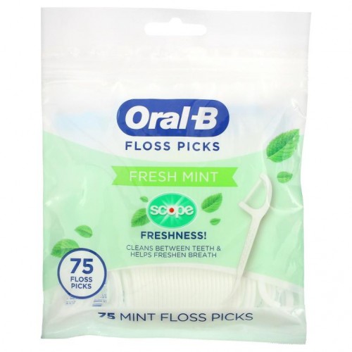 Oral-B, 스코프 일회용 치실, 프레시 민트, 치실 75개