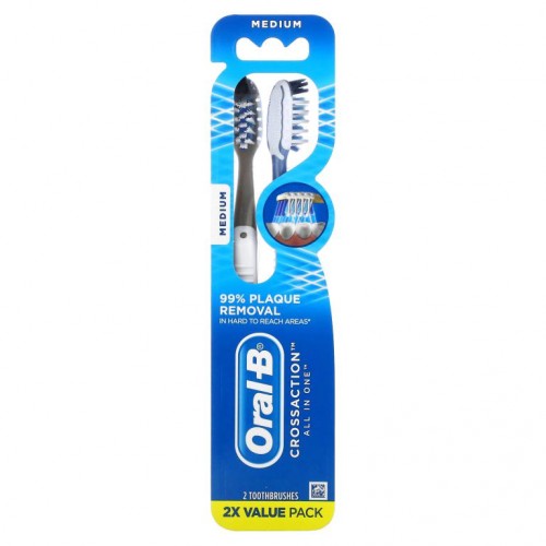 Oral-B, CrossAction All In One 칫솔, 미디엄, 2팩