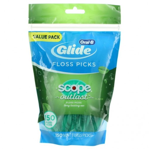 Oral-B, Glide, 일회용 치실, Scope Outlast, 치실 150개