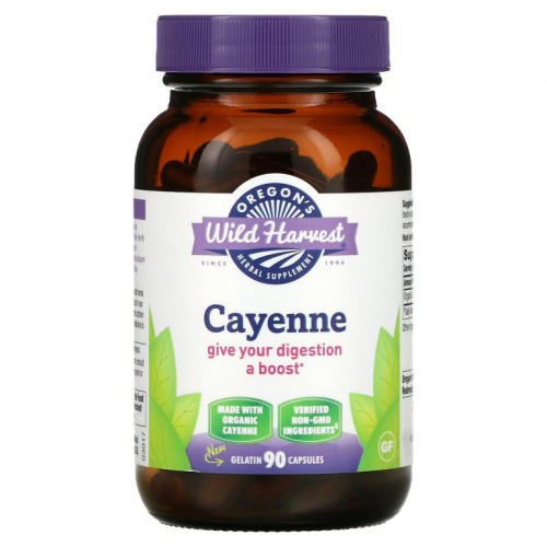 Oregon's Wild Harvest, Cayenne, 90 Gelatin Capsules