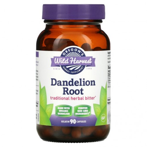 Oregon's Wild Harvest, Dandelion Root, 90 Gelatin Capsules