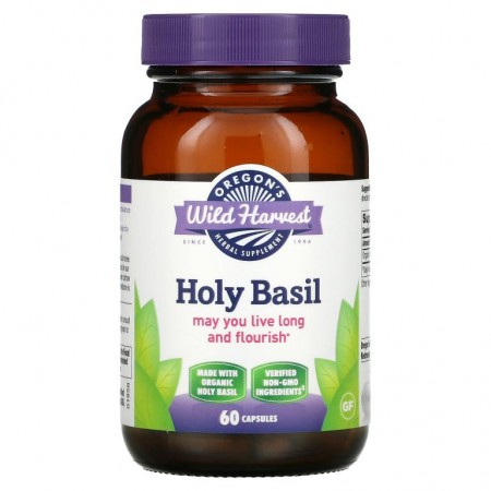 Oregon's Wild Harvest, Holy Basil, 60 Capsules