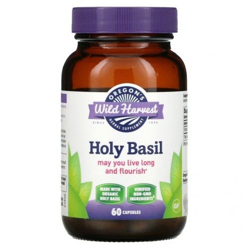 Oregon's Wild Harvest, Holy Basil, 60 Capsules