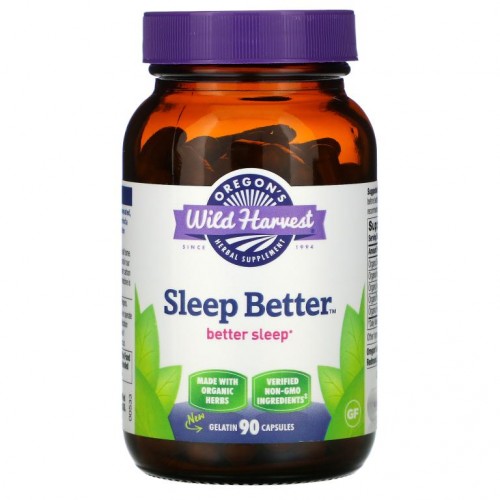 Oregon's Wild Harvest, Sleep Better, 젤라틴 캡슐 90정