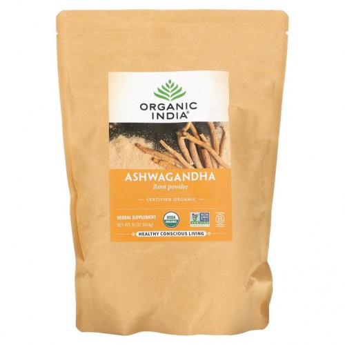 Organic India, 아슈와간다 뿌리 분말, 454g(16oz)
