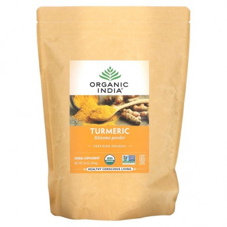 Organic India, 강황 뿌리줄기 분말, 454g(16oz)
